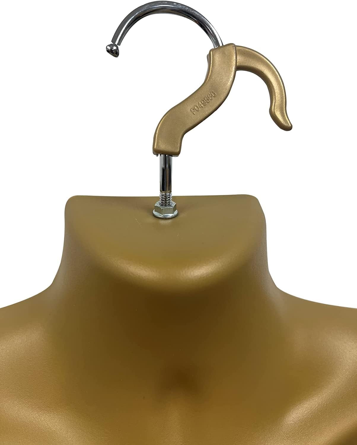 DisplayTown White Male + Female Mannequin Hollow Back Body Torso Set w/ Metal Stand and Metal Pole & Hanging Hook, S-M Sizes
