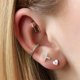 thumbnail image 3 of Pendientes de corazón inicial de Silvora, tachuelas de plata esterlina hipoalergénicas para mujer, diminuta letra K, dijes de oreja, regalo de joyería para cumpleaños, día de la madre, 3 of 8