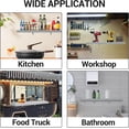 thumbnail image 6 of Huisuilinss Concession Shelf,Stainless Steel Wall Shelf for Food Trailer & Concession Window,Drop Down Folding Serving Food Shelf Stand for Concession Windows, 6 of 8