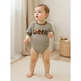 thumbnail image 3 of BemeyourBBs Thanksgiving Baby Romper Stripes Embroidery Letters/Turkey Bodysuit, 3 of 9