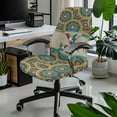 thumbnail image 2 of Xoenoiee Boho Mandala Hummingbird Print Office Chair Cover Waterproof Computer Seat Covers Stretch Rotating Chair Slipcover with Elastic Bottom Universal Chair Protectors for Rotating Boss Chair, L, 2 of 6