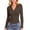 Brown(Ladies Tops), variant on V-Neck Long Sleeve Shirts for Women Slim Fit Ribbed Knit Soft Stretch Base Layer Essential Tops