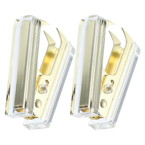 FOMIYES Staple Puller Tool Golden Metal Office Use 2Pcs 2.4X1.7X0.6In