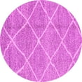 thumbnail image 1 of Ahgly Company Indoor Round Abstract Pink Modern Area Rugs, 4' Round, 1 of 4