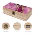 thumbnail image 3 of 7.9×2.3 In Wooden Boxes Durable Easy To Use Dustproof Prevent Slippery Delicate And Cabinet Purple Red Marble, 3 of 8