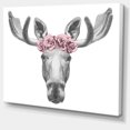 thumbnail image 2 of Designart Couronne d'Orignal avec Tête Florale, 2 of 3
