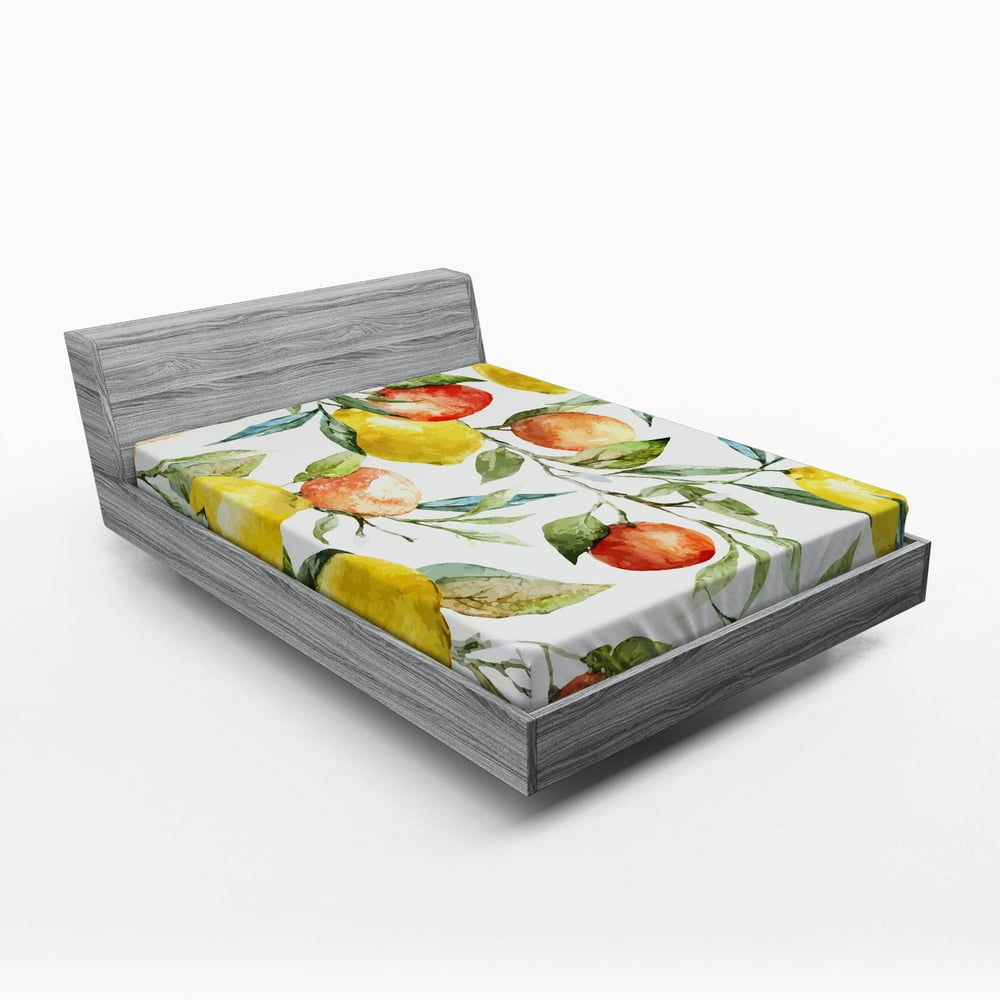 Nature Fitted Sheet Lemon and Orange Clementine Tree ...