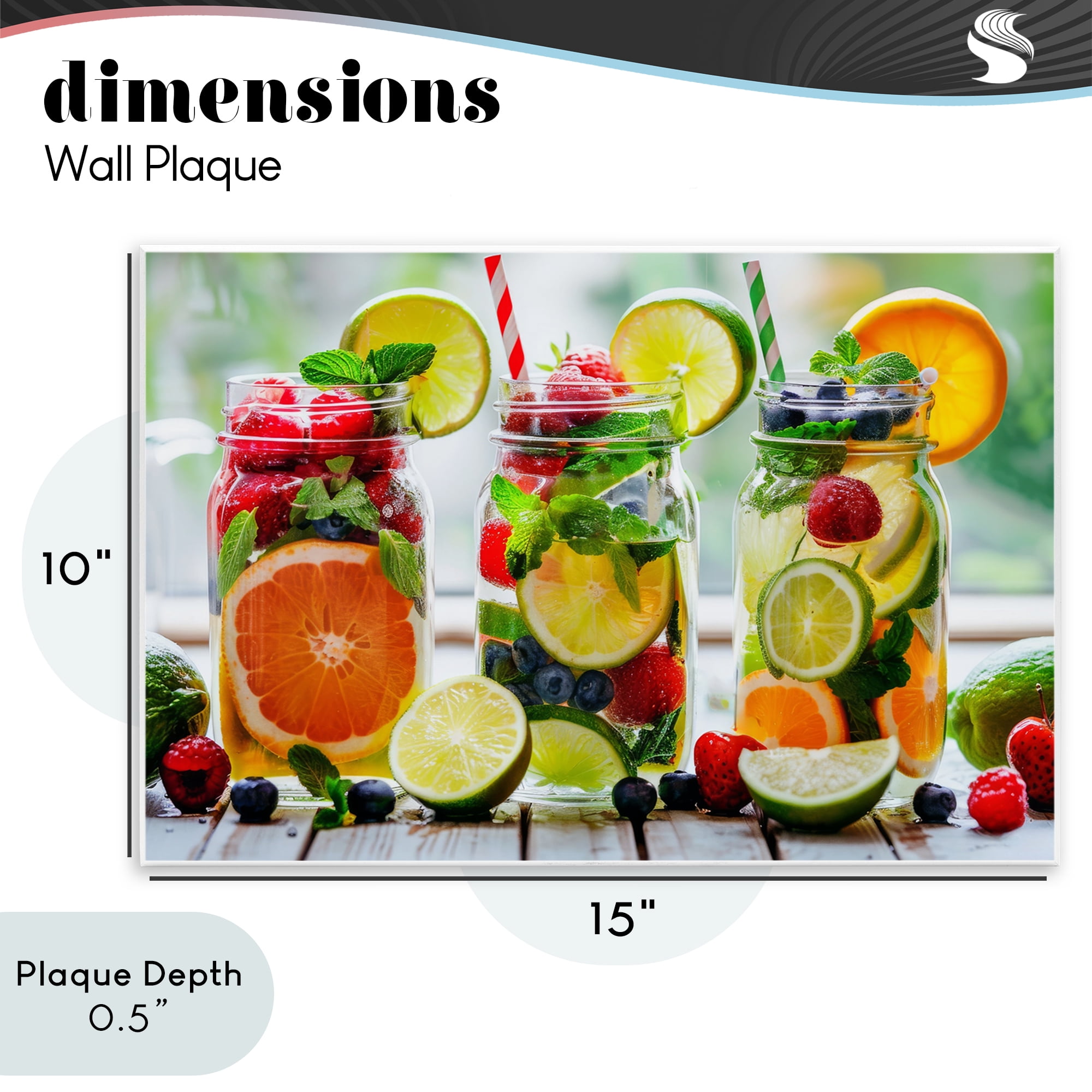 Stupell Industries Vibrant Citrus & Berry Infusion Wall Plaque Art, design by Lazar Studio