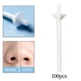 thumbnail image 1 of Aplicador de cera para la nariz, espátulas para limpieza nasal, pelos de las orejas, depilación facial, cabeza plana de 1 cm de ancho. , 100 piezas, 1 of 8