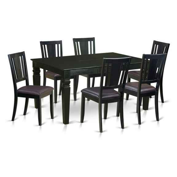 East West Furniture Weston 7 Piece Scotch Art Dining Table Set
