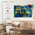thumbnail image 5 of Elephant Stock Insane Peacock Wall Art - Horizontal Canvas Wall Art - Living Room Wall Decor - Animal Canvas - Turquoise And Teal Decor By Daniel Jean-baptiste - 48" x 32", 5 of 8
