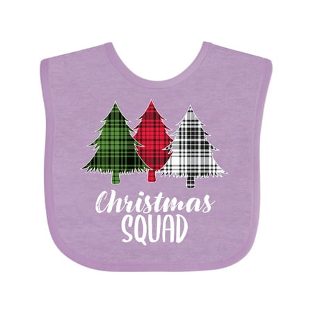 

Inktastic Christmas Squad with Plaid Trees Gift Baby Boy or Baby Girl Bib