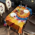 thumbnail image 2 of Colorful Rainbow Tie Dye Spiral Pattern Rectangle Tablecloth 60"x120",Waterproof Polyester Rectangle Table Cloth, Wipeable Spillproof Polyester Tablecloth for Dining, Camping, Indoor and Outdoor, 2 of 6