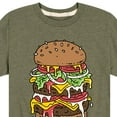 thumbnail image 3 of Instant Message - Sloppy Burger Lover - Toddler & Youth Short Sleeve Graphic T-Shirt, 3 of 6