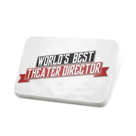 Porcelein Pin Worlds Best Theater Director Lapel Badge – (Best Male Roles In Theatre)