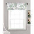 thumbnail image 3 of Sage Green Coastal Turtle Kitchen Valances for Windows Farmhouse Linen Window Valance Curtain for Living Room Window Treatment Ocean Coral Nautical Valance Rod Pocket Topper Drape, 42 x 12 Inch, 3 of 6