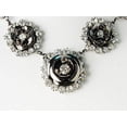 thumbnail image 2 of Alilang Lovely Clear Crystal rhinestone Trio Floral Fashion Flower Necklace, 2 of 3