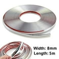 thumbnail image 4 of 8Mm*5M Chrome Moulding Trim Strip Chrome Car Styling Moulding Strip Self Adhesive Cover Tape Strip Bumper Protector Car Sticker Fangkenuo, 4 of 9