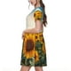 thumbnail image 2 of Balery Sunlit Sunflower Field Vestidos sueltos de manga corta para mujer, vestidos de verano 2025, vestidos casuales de corte A con vuelo., 2 of 6
