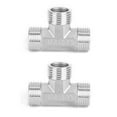 thumbnail image 1 of Stainless Steel Tee Connector, Threaded Connector, Pipe Fittings For Hardware Gas Plumbing Building Materials, 1 of 8