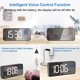 thumbnail image 4 of CHAO Despertador Digital Reloj Digital Reloj Digital Led Despertador Con Posposición De Temperatura 2 Alarmas 12/24 Horas Puerto De Carga Usb 16 Músicas (negro), 4 of 5