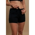 thumbnail image 2 of Women's Cottonique W22220N Latex Free Organic Cotton Boyleg Panty - 2 Pack (Black 6), 2 of 5