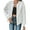 White, variant on Women Jacket, O, Neck, Solid, Color, Zipper, Closure, Coat, Loose, Thermal, Short, Type, Elastic, Cuffs, Long, Sleved, Commuting, Dating, Spring, Fall, Winter, Coat