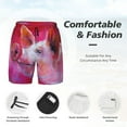 thumbnail image 3 of KLL Pink Pig for Mens Swim Trunks Quick Dry Swim Shorts with Built-in Compression Liner Funny Swimwear Bathing Suits-Large, 3 of 6
