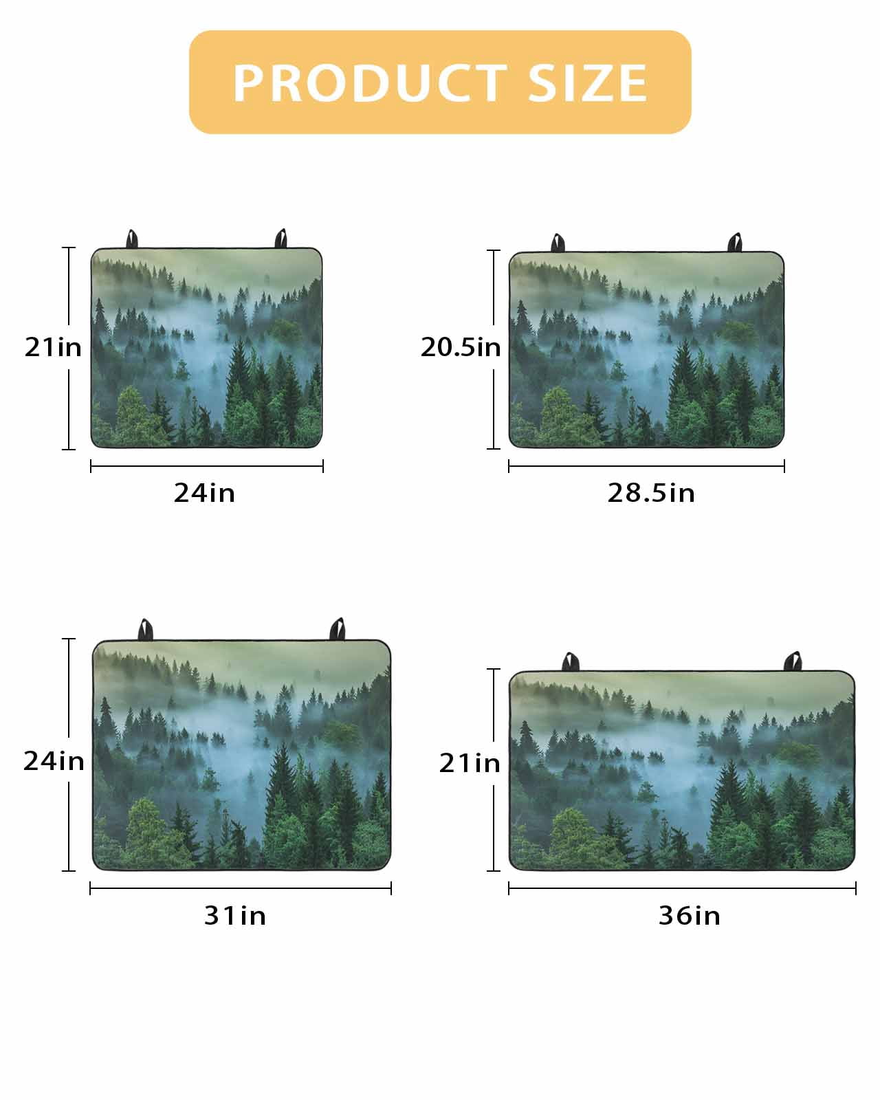 Large Induction Cooktop Protector Mat Mountain Stove Top Covers for Electric Stove, Forest Green Trees Modern Art Decorative Stove Burner Cover Mats, Glass Top Stove Cover