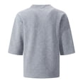 thumbnail image 4 of FRSASU Mens Summer Clothes Mens Shirts Stretch Causa Short Sleeve Loose Fit Tops V Neck Vintage Knit Shirt Short Sleeve Gray, 4 of 5