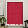 thumbnail image 4 of Pure Red Semi Sheer Curtains Drapes for Living Room, Bedroom, French Doors Window 84 Inches Long, Simple Solid Color Rod Pocket Chiffon Curtain Drapery Voile Draperies Panel, 4 of 6