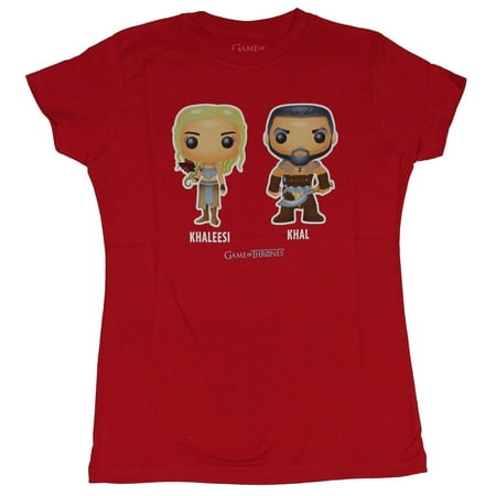 Game of Thrones Girls Juniors T-Shirt - Khaleesi & Khal Funko Pop Style