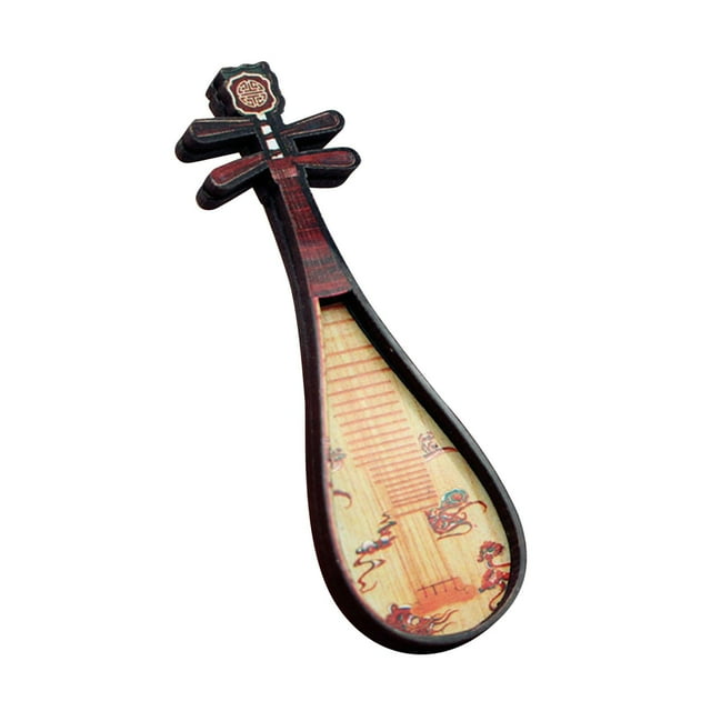 HILABEE 1/12 1/6 Dollhouse Miniature Musical Instrument, Simulation Model Mini Furniture Lute