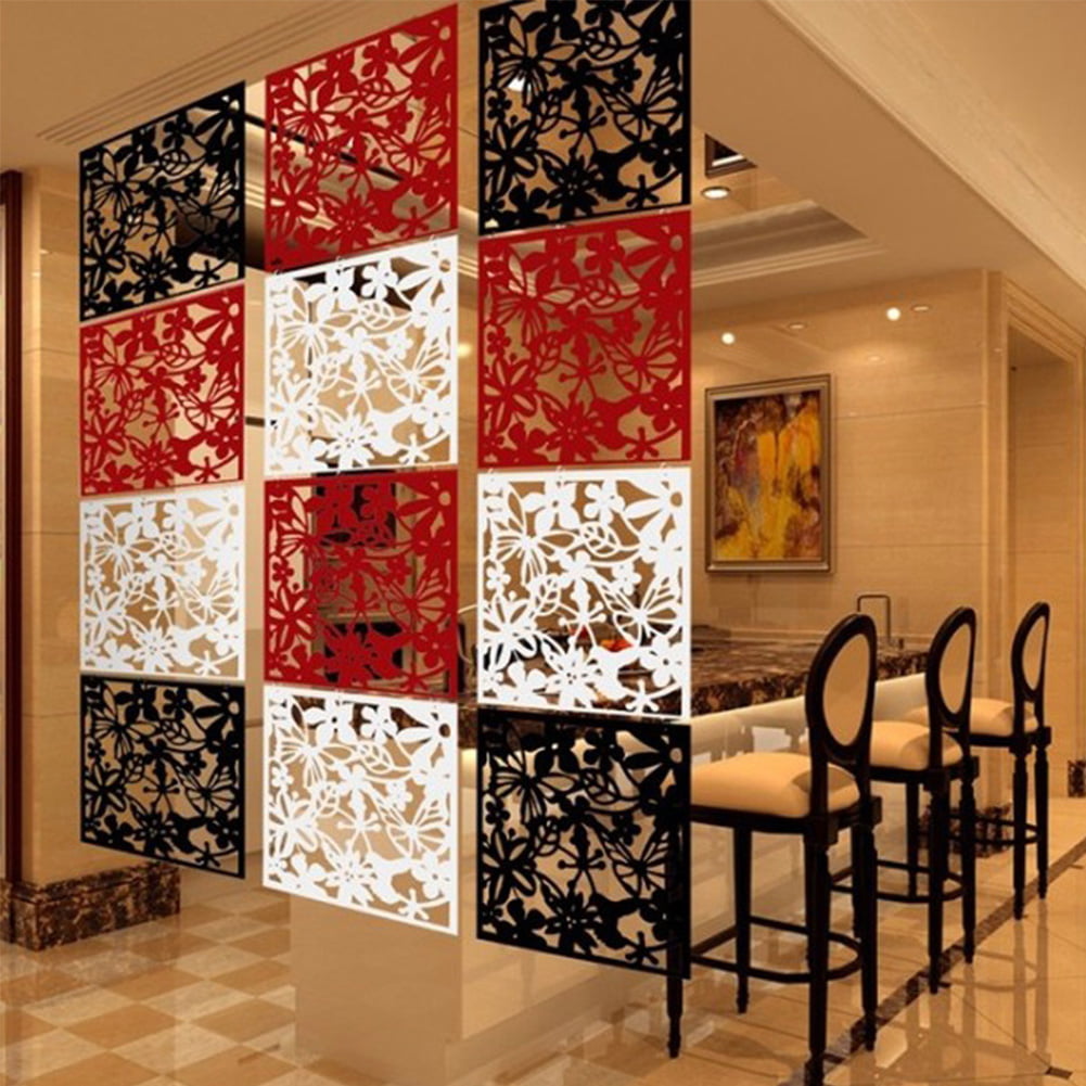 Hanging Screen Modern Butterfly Flower Hollow Curtain Room Divider Partition 
