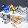 thumbnail image 5 of 2pcs Crystal Dog Puppy Figurine Animals Lovely Craft Home Decor Ornaments Collectible Birthday Gifts ,Multicolor, Smoky Gray, 5 of 5
