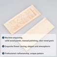 thumbnail image 3 of 2 uds. Rectángulo flor tallado en madera calcomanía decoración tallada Onlay apliques Afortunado Sencillez, 3 of 3