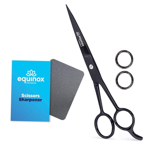 Equinox International Professional Hair Cutting Scissors (Black )- 6.5 Inches