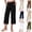 Army Green, variant on Sexlip Women's Capri Pants All Season elastic waist cotton linen cotton solid color with pockets durable for daily casual wear Yellow M