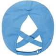 thumbnail image 4 of Gorra de béisbol con cola de caballo entrecruzada para mujer, gorro de secado rápido con moño desordenado y parte superior ajustable (negro), 4 of 5