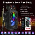 thumbnail image 6 of Nobie Vivid Karaoke Machine, Portable Bluetooth Speaker with Wireless Karaoke Microphones for Adults , Home Karaoke Singing Machine with LED Lights, 6 of 7