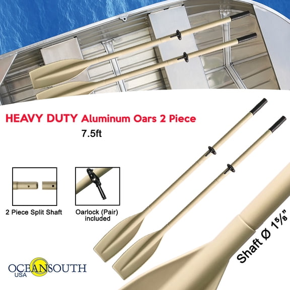 Oceansouth Heavy Duty Aluminium Oars (Split Shaft) Length 7.5'