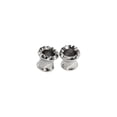 thumbnail image 2 of Paire de Jauges d'Oreilles Design Rugueux Acier Chirurgical Double Évasage Tunnels, 2 of 11