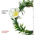 thumbnail image 6 of Northlight Mini Floral and Foliage Spring Wreath - 8" - Unlit - White, 6 of 7
