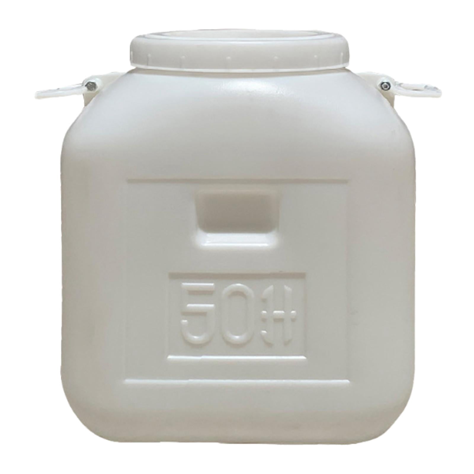 Fzaqwen Water Barrel Airtight Multipurpose Rain Barrel for Enzyme Fermentation White 50L Short