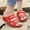 Red, variant on BONIXOOM White Sandals Woman Clearance Fall Slip-On Wedge Casual Fashion Womens Shoes White Size 6
