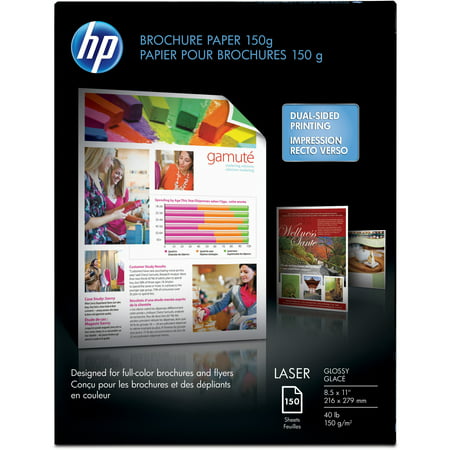 HP, HEWQ6611A, 40 lb Glossy Brochure Paper, 150 / Pack,