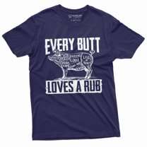 Men'S Bbq Pork Butt Rub Funny Tee Shirt 4Th Of July Summer Partying Cook T-Shirt (4X-Large Navy Blue)