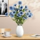 thumbnail image 5 of Flores artificiales de seda violeta - Arreglo floral de plástico de césped primaveral para decoración de bodas en despacho, 5 of 6