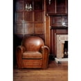 thumbnail image 3 of Pasargad Home CHAIR-2038 Pasargad Home Paris Club Genuine Leather Arm Chair, Brown, 3 of 4