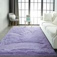 thumbnail image 3 of Homore Cute Fluffy Velvet Carpet Soft Washable Area Rugs for Bedroom/ Living Room Decoration, 5' x 8' Lavender, 3 of 8
